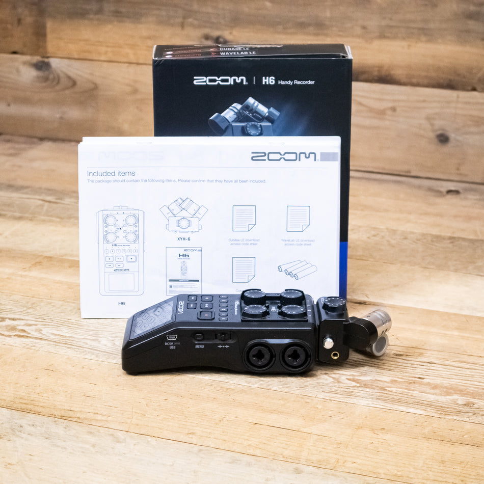 Zoom H6 All Black Handy Recorder with XY Capsule