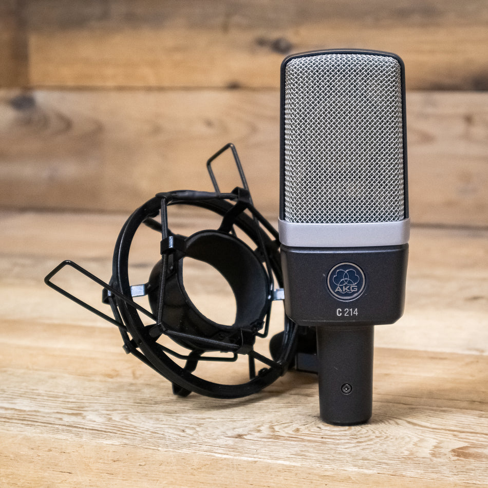 AKG C214 (C-214) Studio Condenser Microphone with Shock Mount