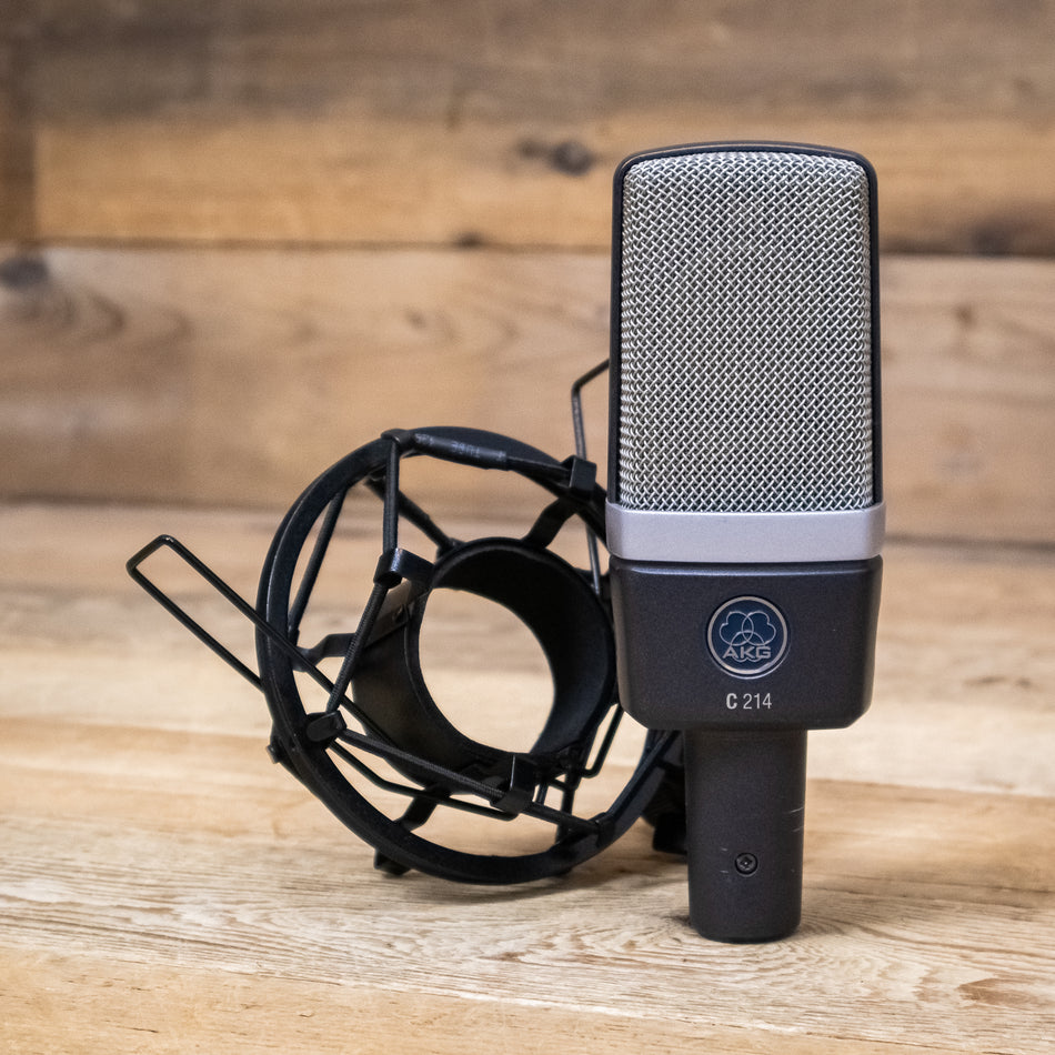 AKG C214 (C-214) Studio Condenser Microphone with Shock Mount