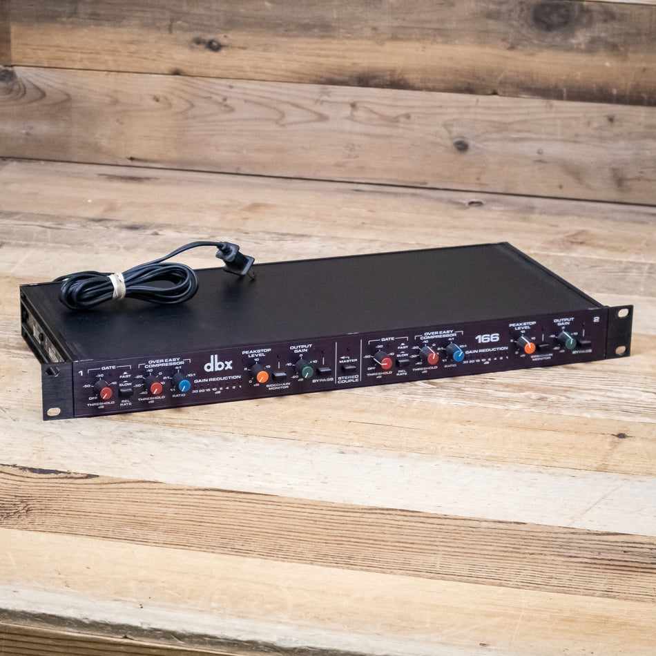 DBX 166 Vintage 2-Channel Stereo Compressor/Limiter, Made in USA