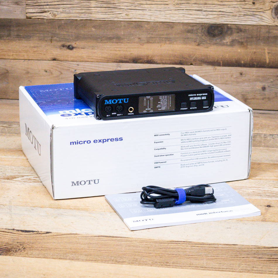 MOTU Micro Express 4x6 USB Bus-Powered MIDI Interface