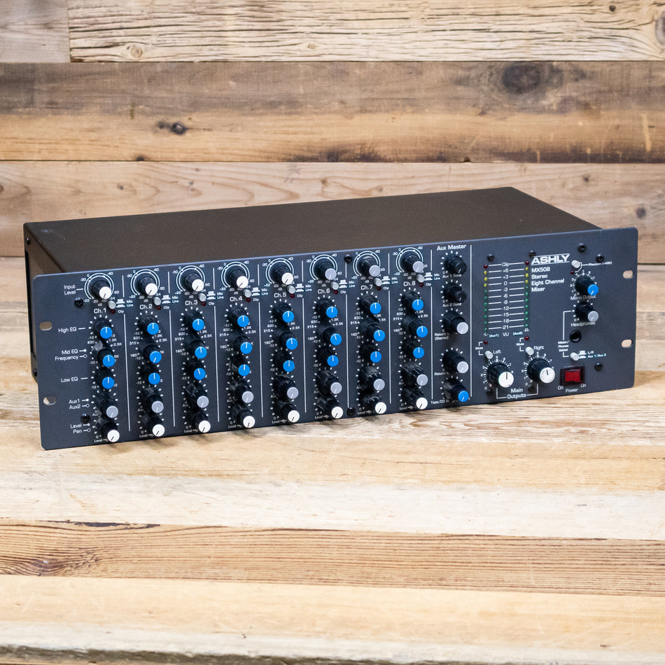 Ashly MX-508 (MX508) 8-Input Stereo Mic/Line Mixer with EQ