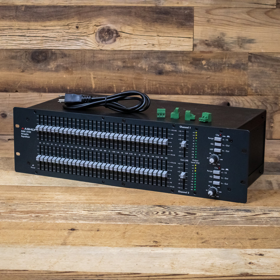 Ashly GQX-3102 Stereo 31-Band Graphic Equalizer (Latest Version)
