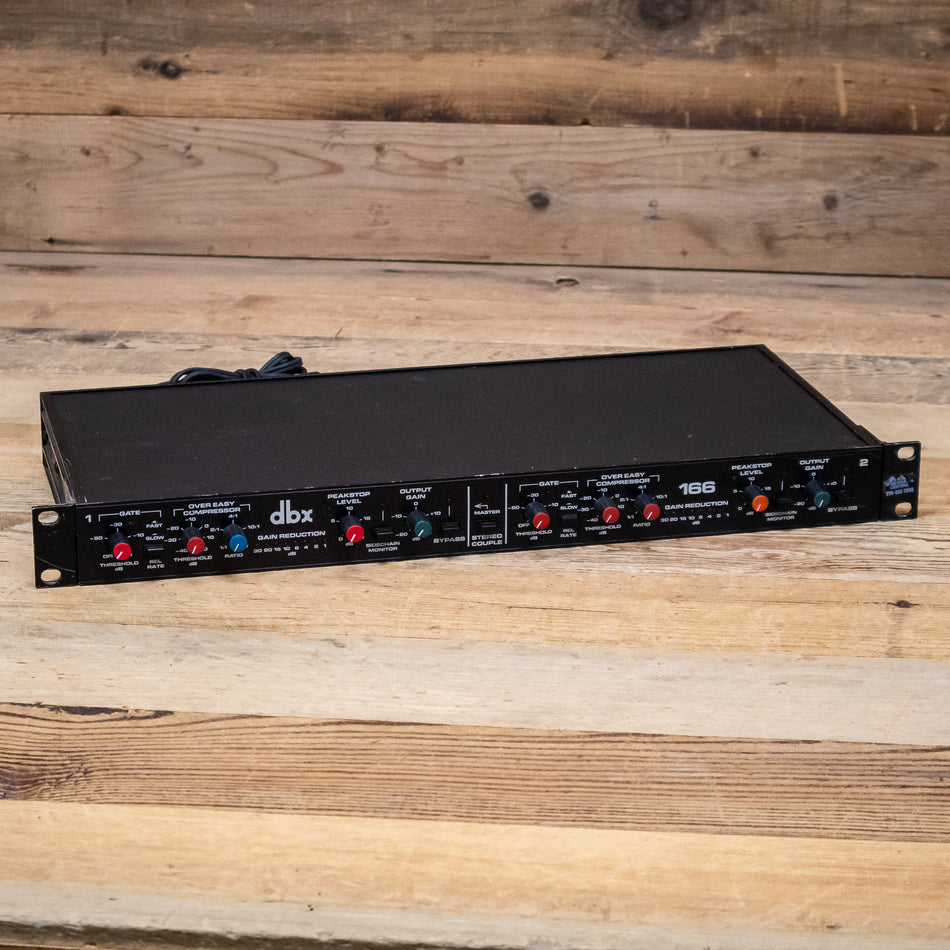 DBX 166 Vintage 2-Channel Stereo Compressor/Limiter, Made in USA