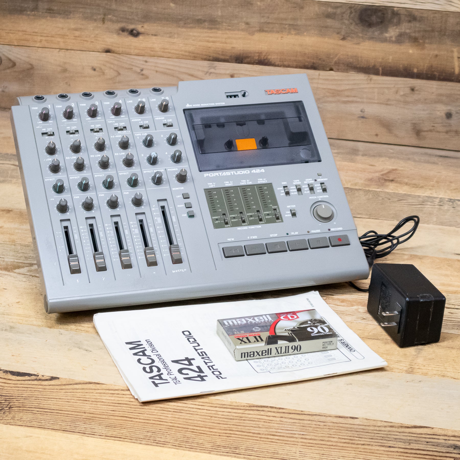 Tascam 424 MKI Portastudio 4-Track Analog Tape Cassette Recorder
