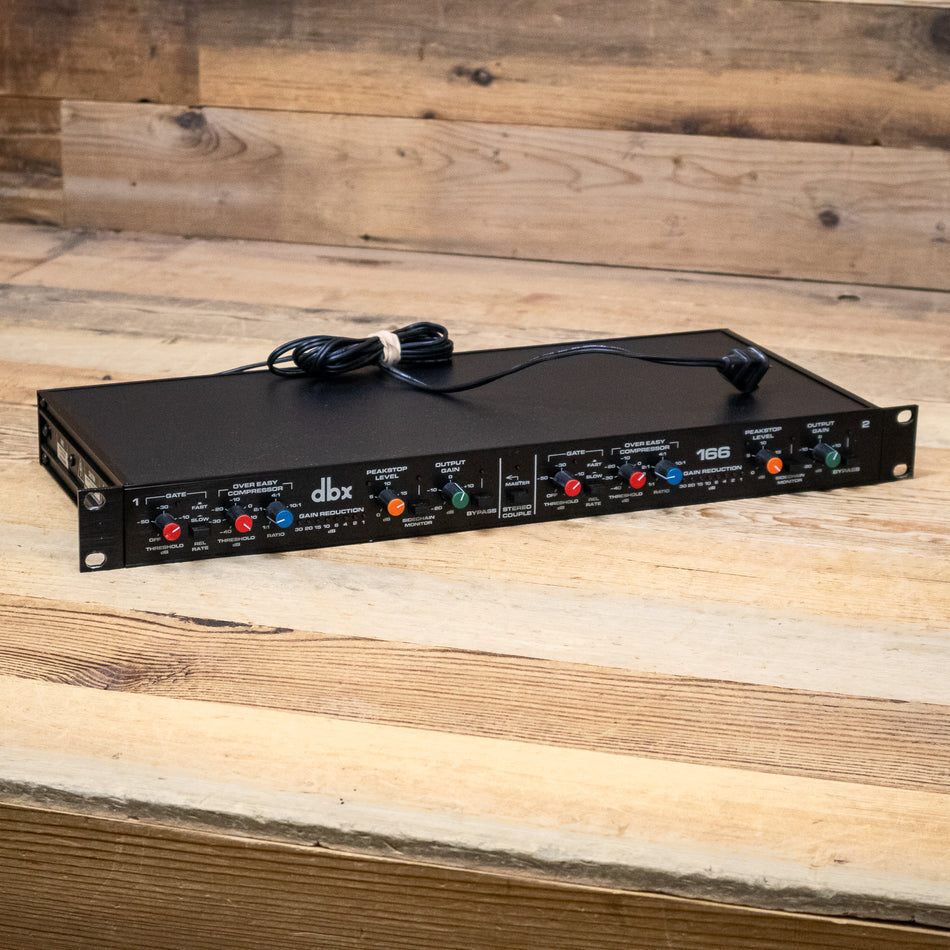 DBX 166 Vintage 2-Channel Stereo Compressor/Limiter, Made in USA