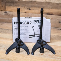 Pyle PMKS8X2 Desktop Gooseneck Mic Stand Pair