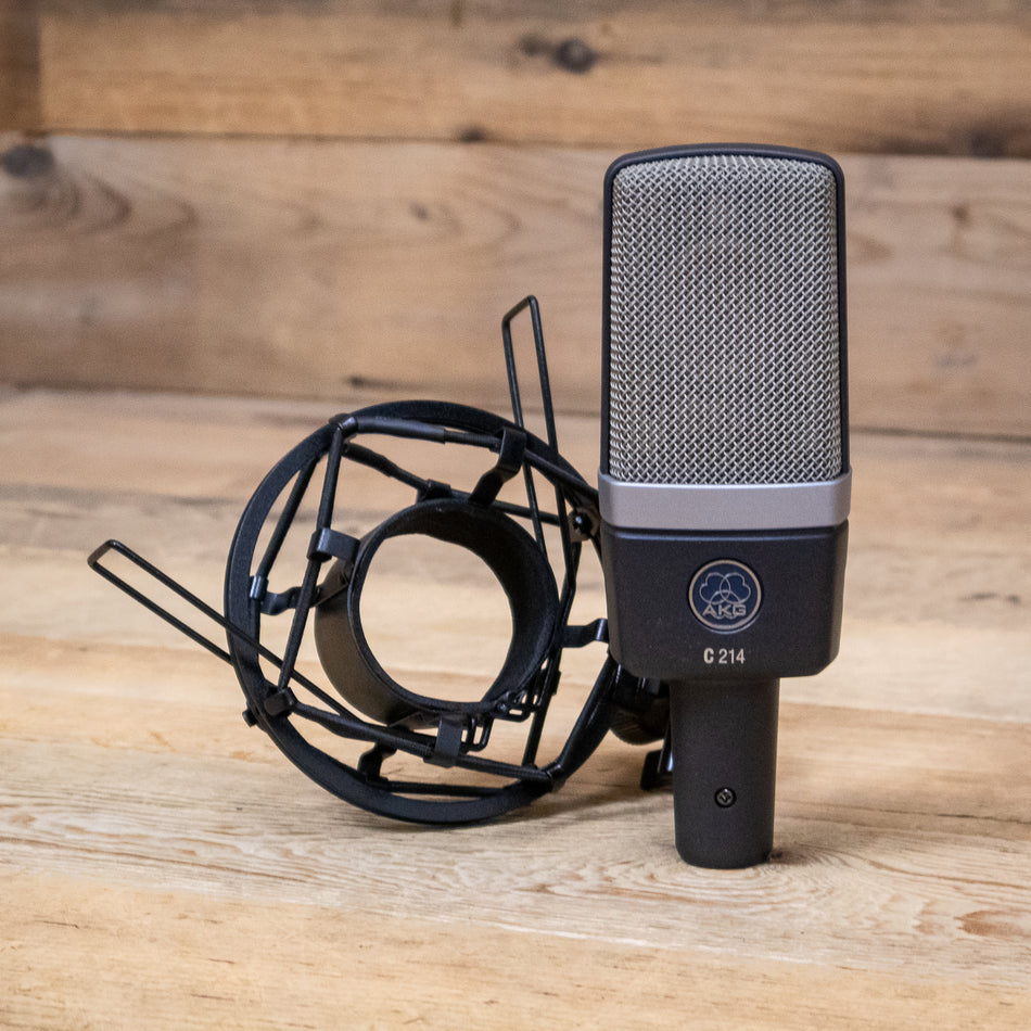 AKG C214 (C-214) Studio Condenser Microphone with Shock Mount