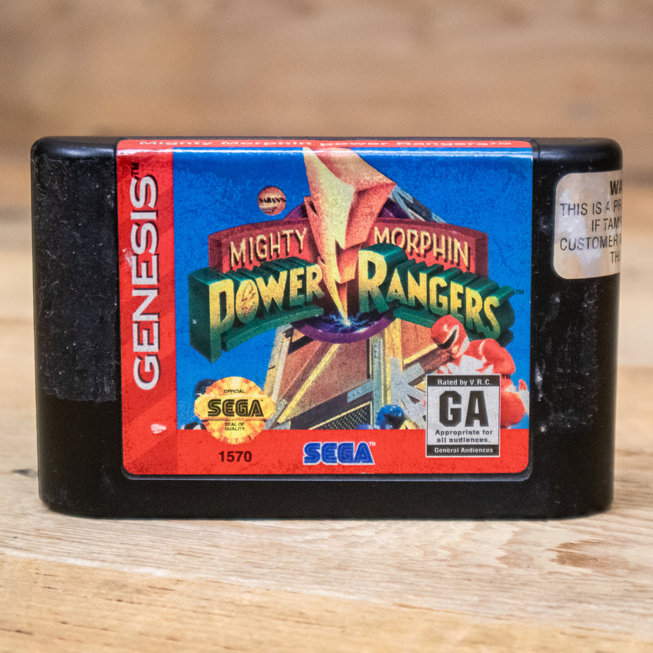 Mighty Morphin Power Rangers Game Cartridge for Sega Genesis