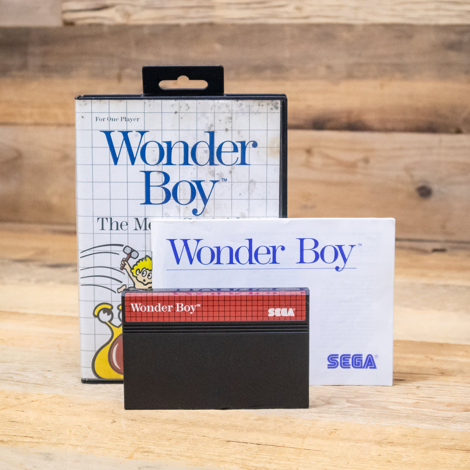 Wonder Boy The Mega Cartridge Game with Case for Sega Master System CIB