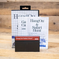 Hang On & Safari Hunt Combo Cartridge Game for Sega Master System CIB