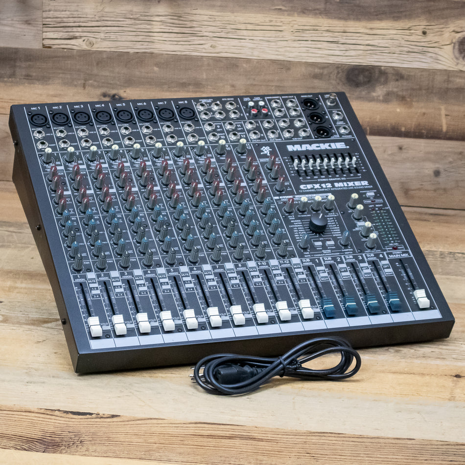 Mackie CFX12 (CFX-12) 12-Channel Mixer with 8 XLR Mic Inputs & Effects