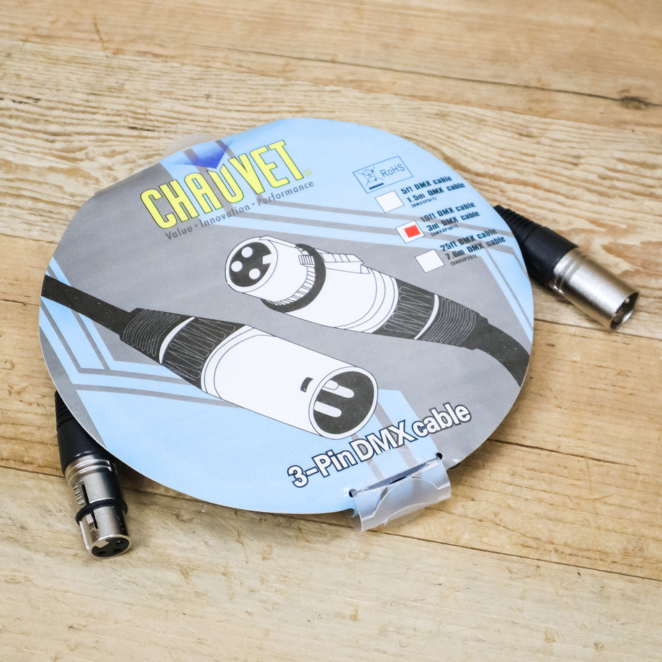 CHAUVET DJ 3-Pin DMX Cable, 10-foot