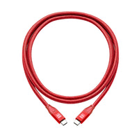 Hosa Red USB4 40Gbps Data/Video/Power 240W 5A USB-C Cable, 6.6 foot