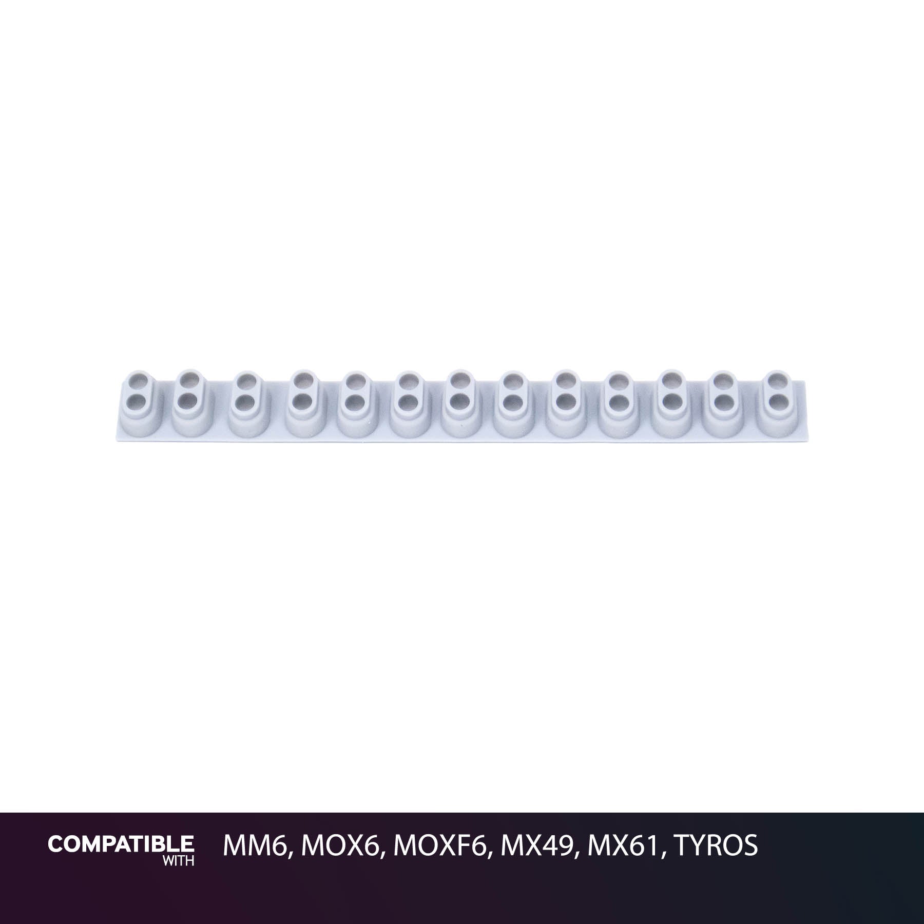 Yamaha 13-Key Rubber Contact Strip for MM6, MOX6, MOXF6, MX49, MX61, TYROS
