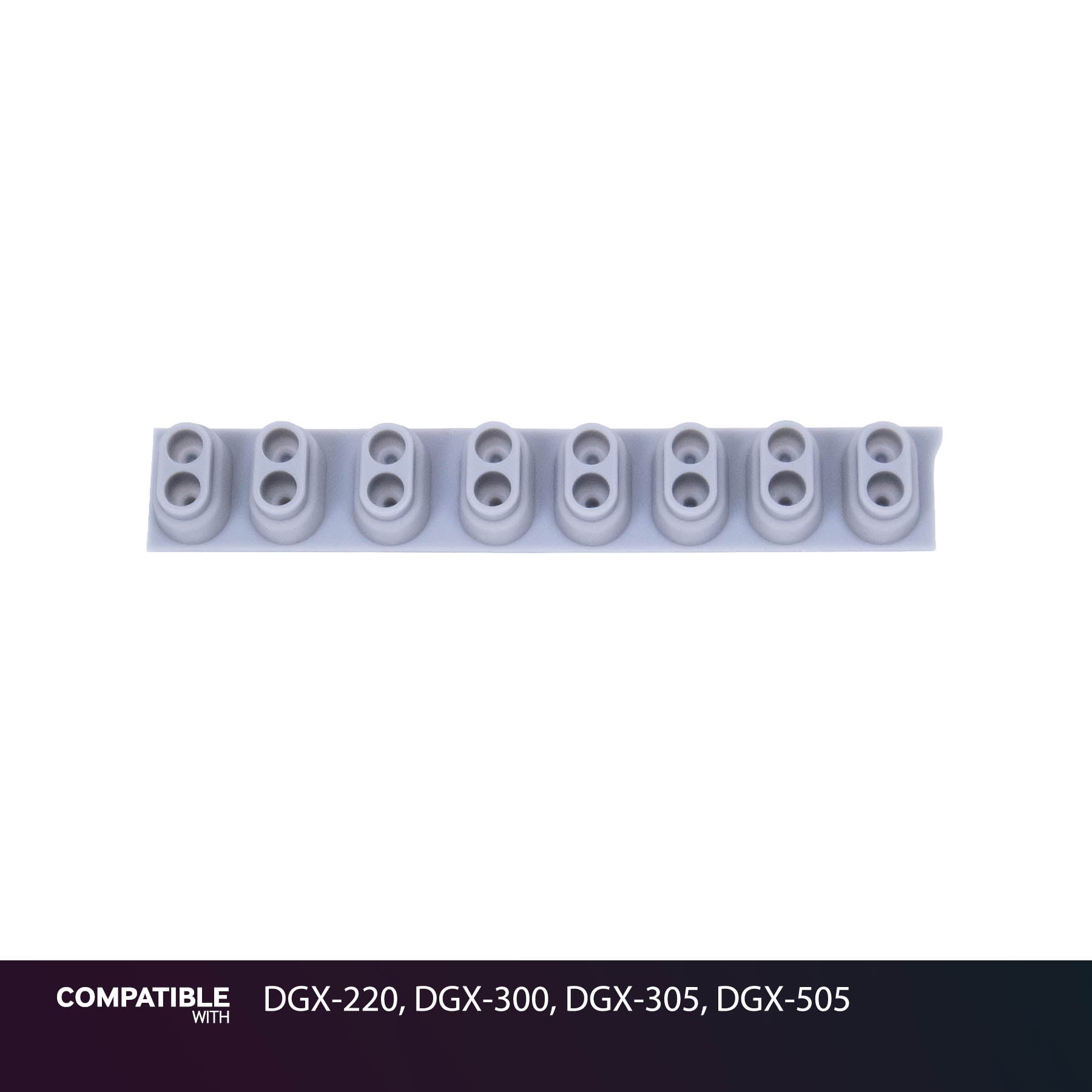 Yamaha 8-Key Rubber Contact Strip for DGX-220, DGX-300, DGX-305, DGX-505