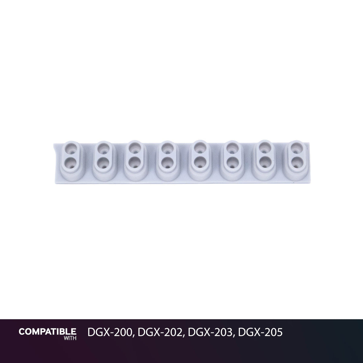 Yamaha 8-Key Low Rubber Contact Strip for DGX-200, DGX-202, DGX-203, DGX-205