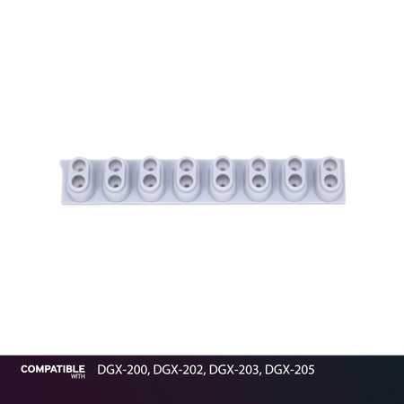Yamaha 8-Key Low Rubber Contact Strip for DGX-200, DGX-202, DGX-203, DGX-205