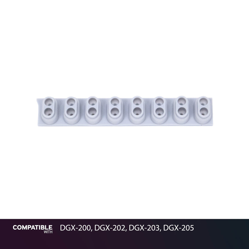 Yamaha 8-Key Low Rubber Contact Strip for DGX-200, DGX-202, DGX-203, DGX-205