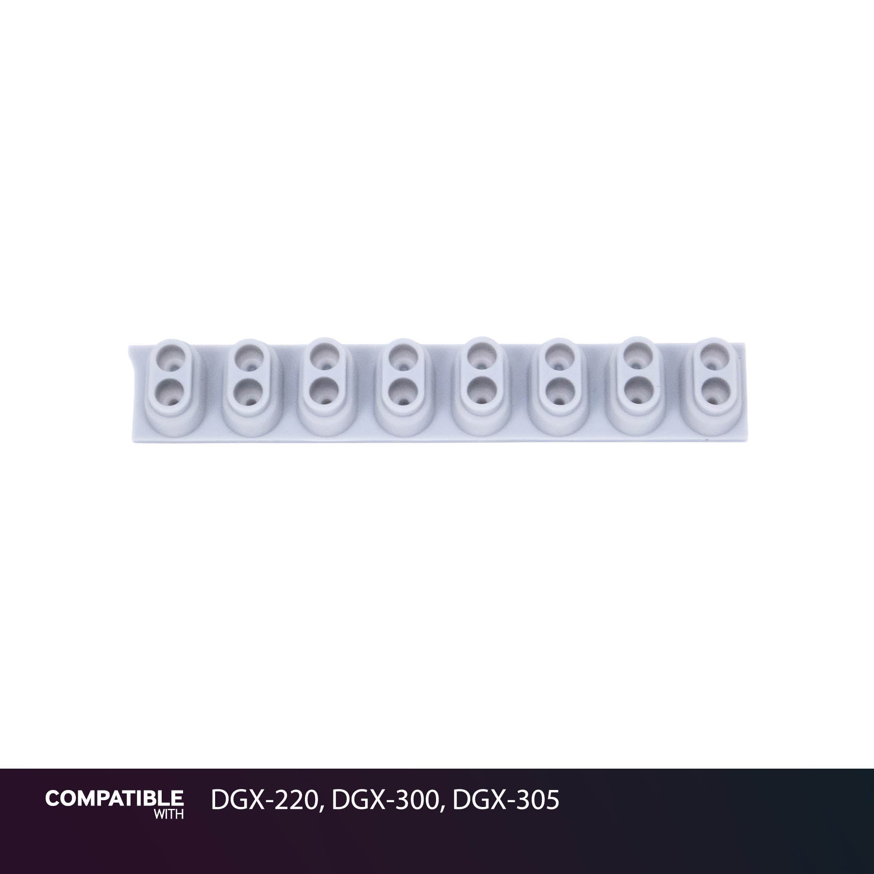 Yamaha 8-Key Low Rubber Contact Strip for DGX-220, DGX-300, DGX-305