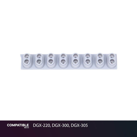 Yamaha 8-Key Low Rubber Contact Strip for DGX-220, DGX-300, DGX-305