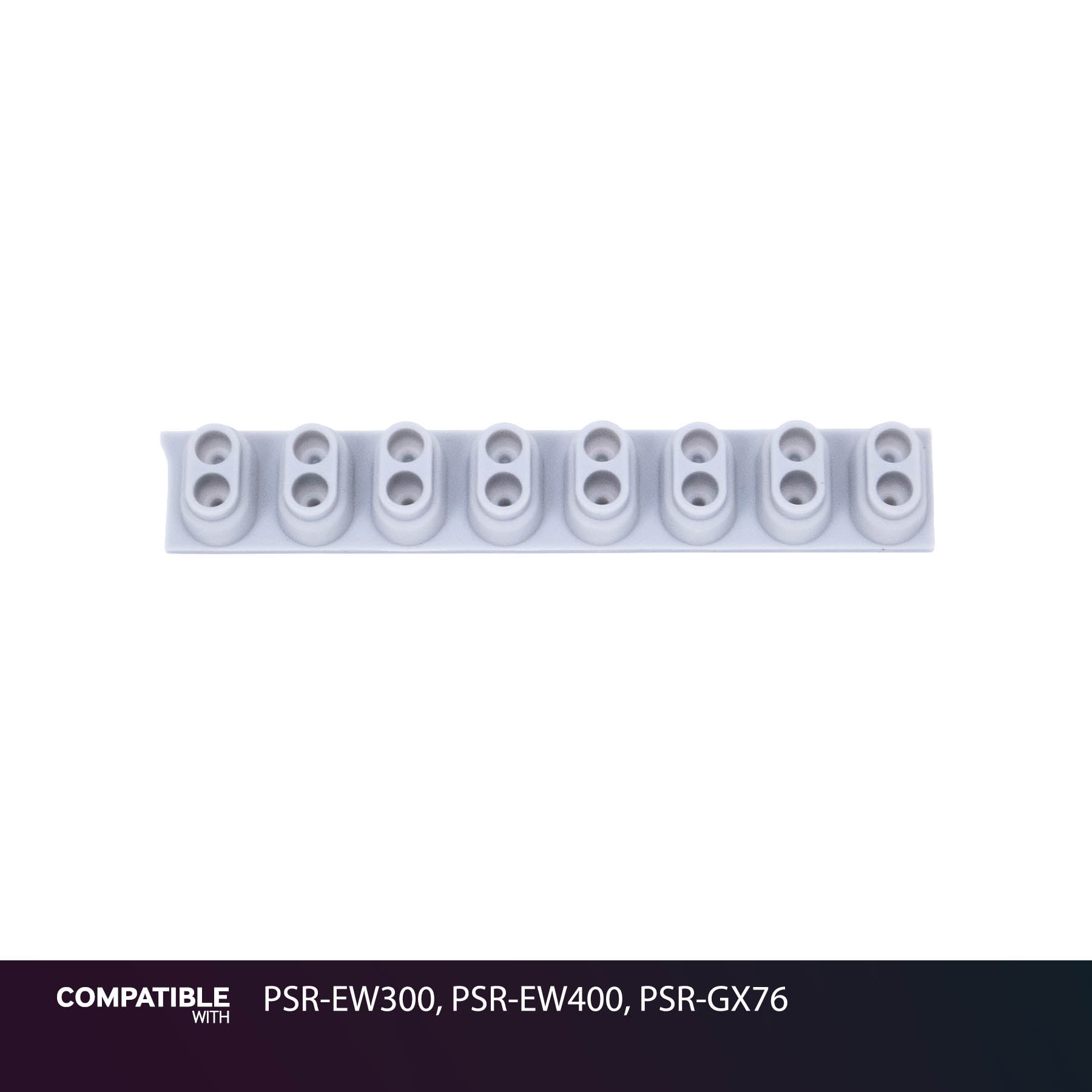 Yamaha 8-Key Low Rubber Contact Strip for PSR-EW300, PSR-EW400, PSR-GX76