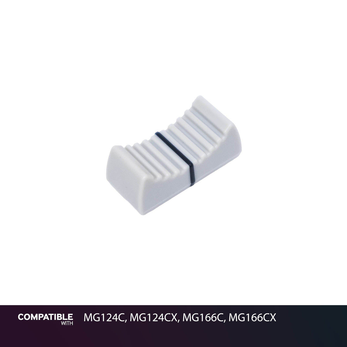 Yamaha Light Gray Fader Cap with Black Line for MG124C, MG124CX, MG166C, MG166CX
