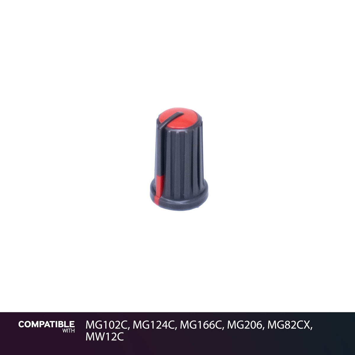 Yamaha Gray/Red Rotary Knob for MG102C, MG124C, MG166C, MG206, MG82CX, MW12C