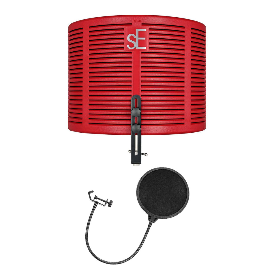 sE Electronics RF-X Red Portable Isolation Filter X Bundle with Pop Filter