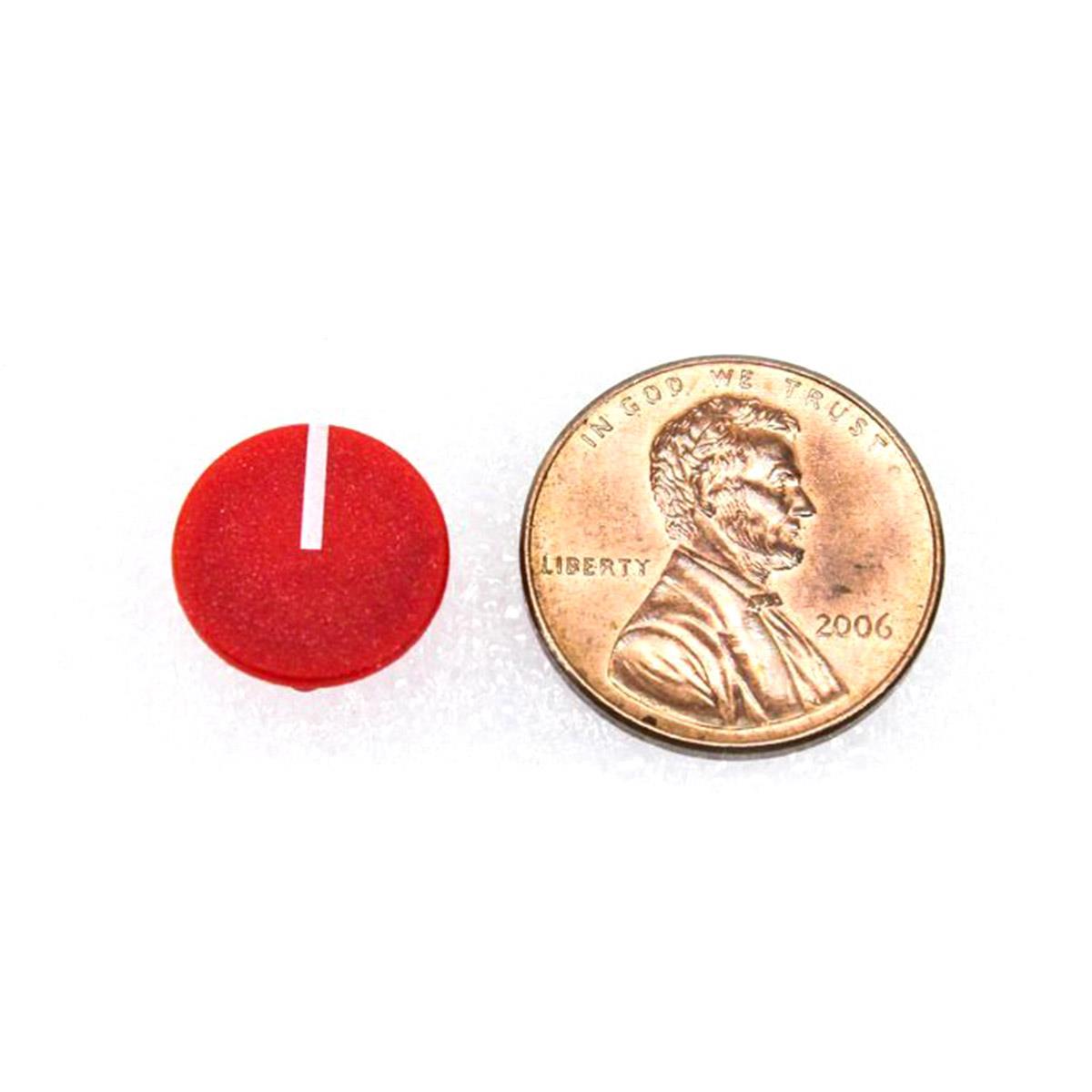 12mm Red Knob Cap with Line for Buchla 208C, Easel Command, LEM218 Modules