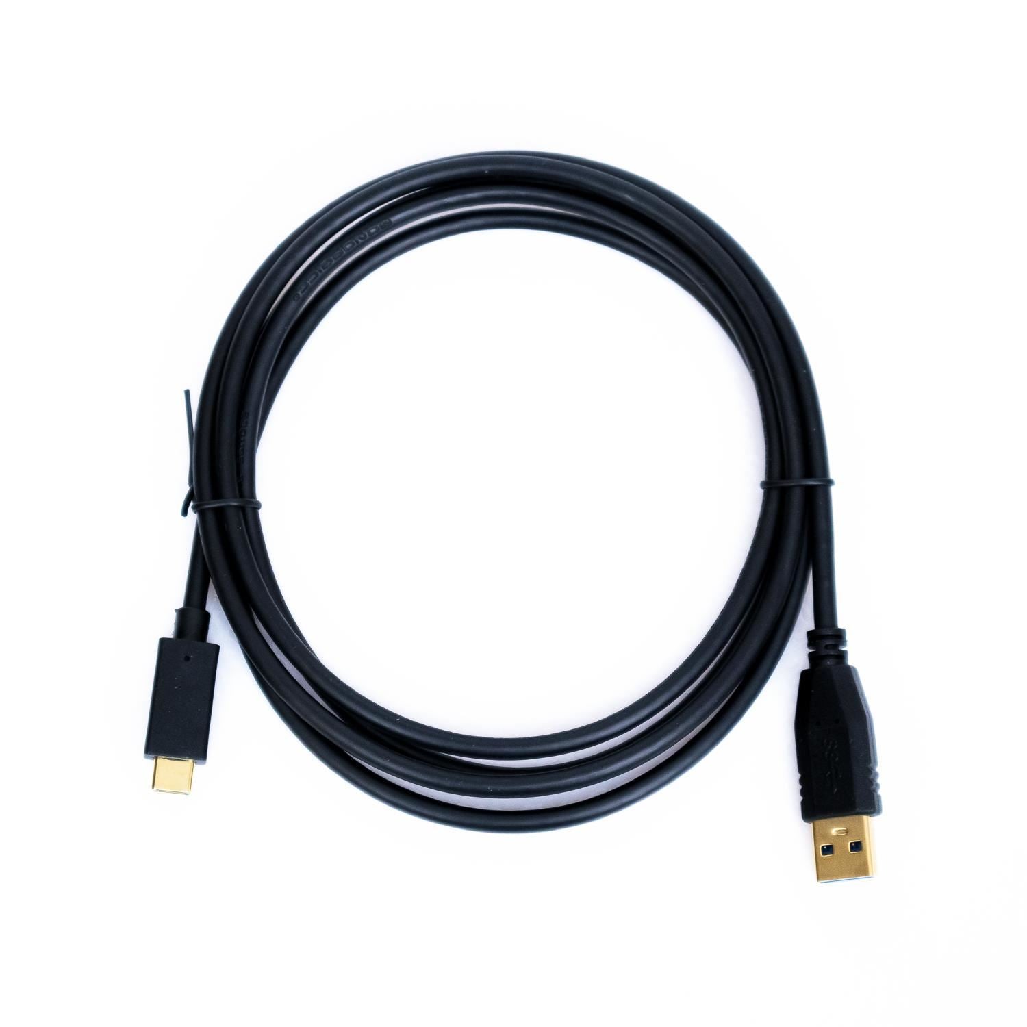 6-Foot Black USB-C to USB-A Cable for Tascam Mixcast 4, Model 12