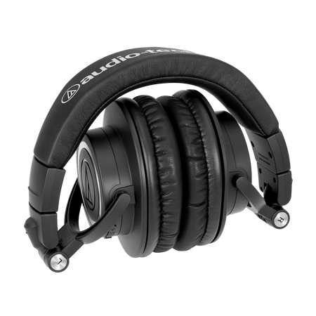 Audio-Technica ATH-M50xBT Black Bluetooth Studio Headphones Bundle with Earpads