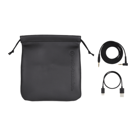 Audio-Technica ATH-M50xBT Black Bluetooth Studio Headphones Bundle with Earpads