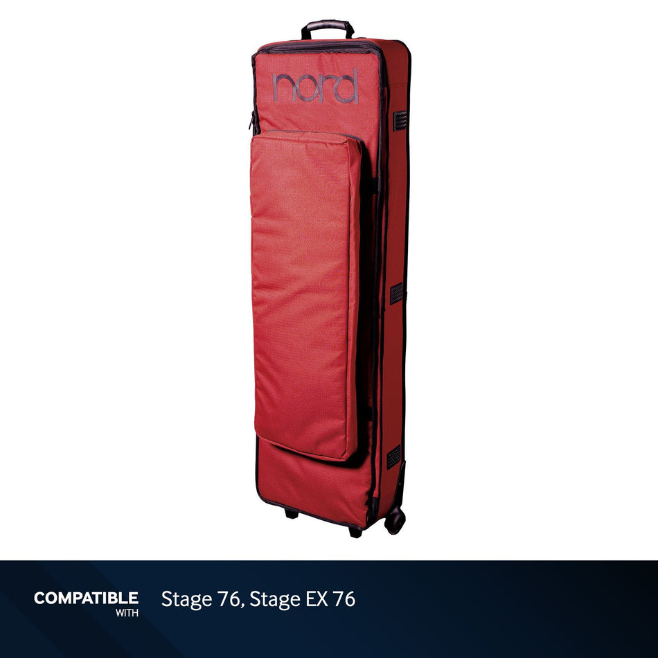 Nord Keyboard Red Soft Case with Wheels for Stage 76, Stage EX 76