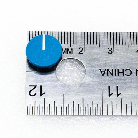 15mm Black Knob with Blue Cap for Buchla 261e, 285e, Easel Command Modules
