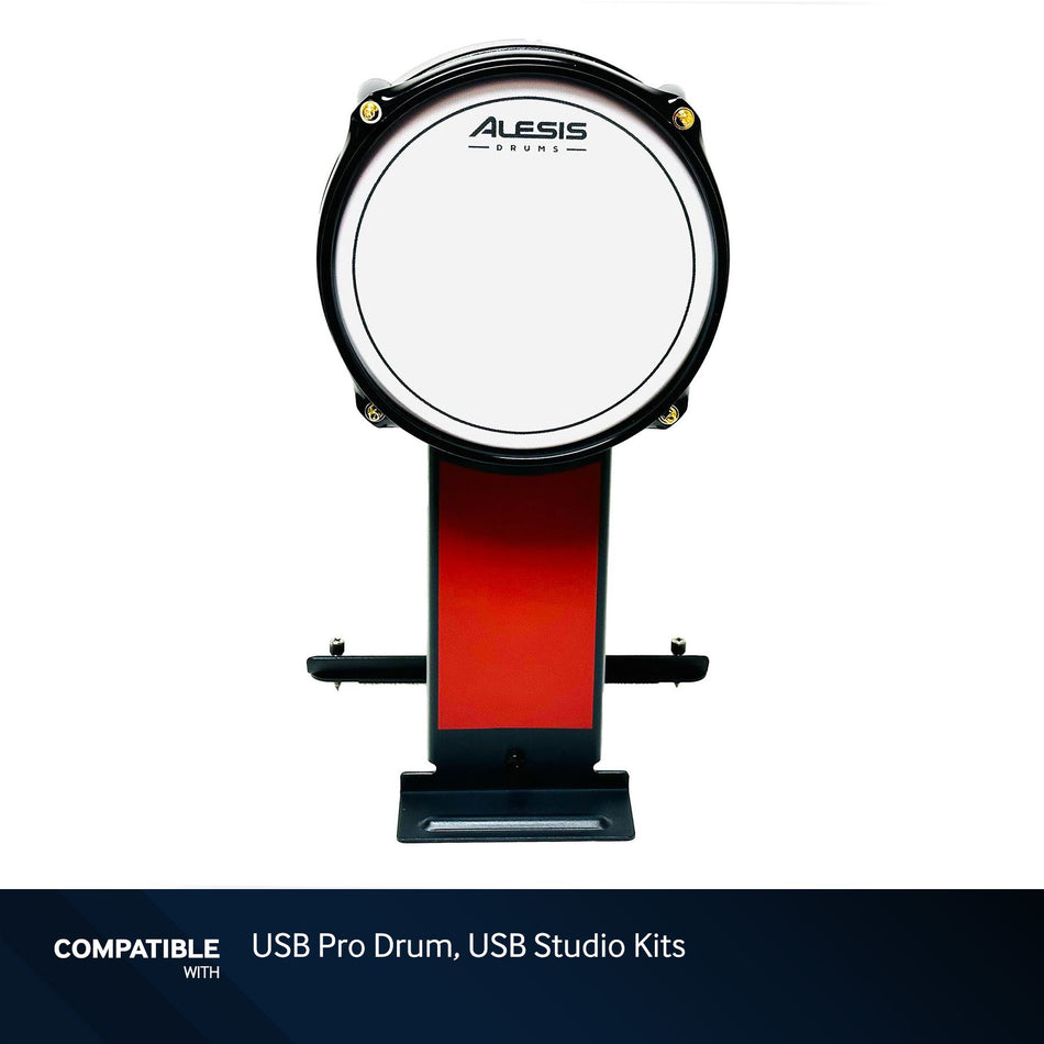 Alesis Red 8" Mesh Bass Kick Drum Pad for USB Pro Drum, USB Studio Kits