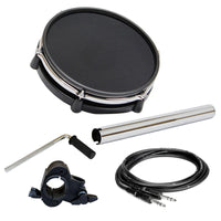 Alesis 10" Dual Zone Drum Pad Bundle with L-Rod, Clamp, Snare Bar, 1/4" Cable