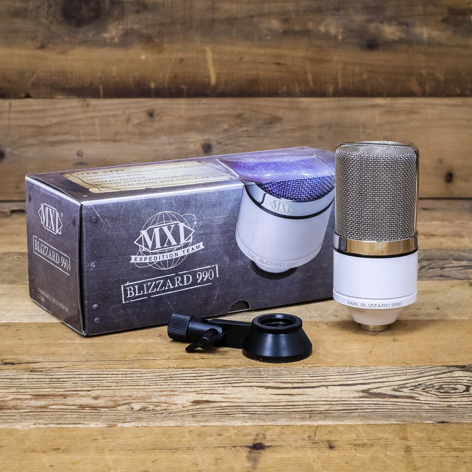 Open Box MXL 990 Blizzard Edition Studio Vocal Microphone