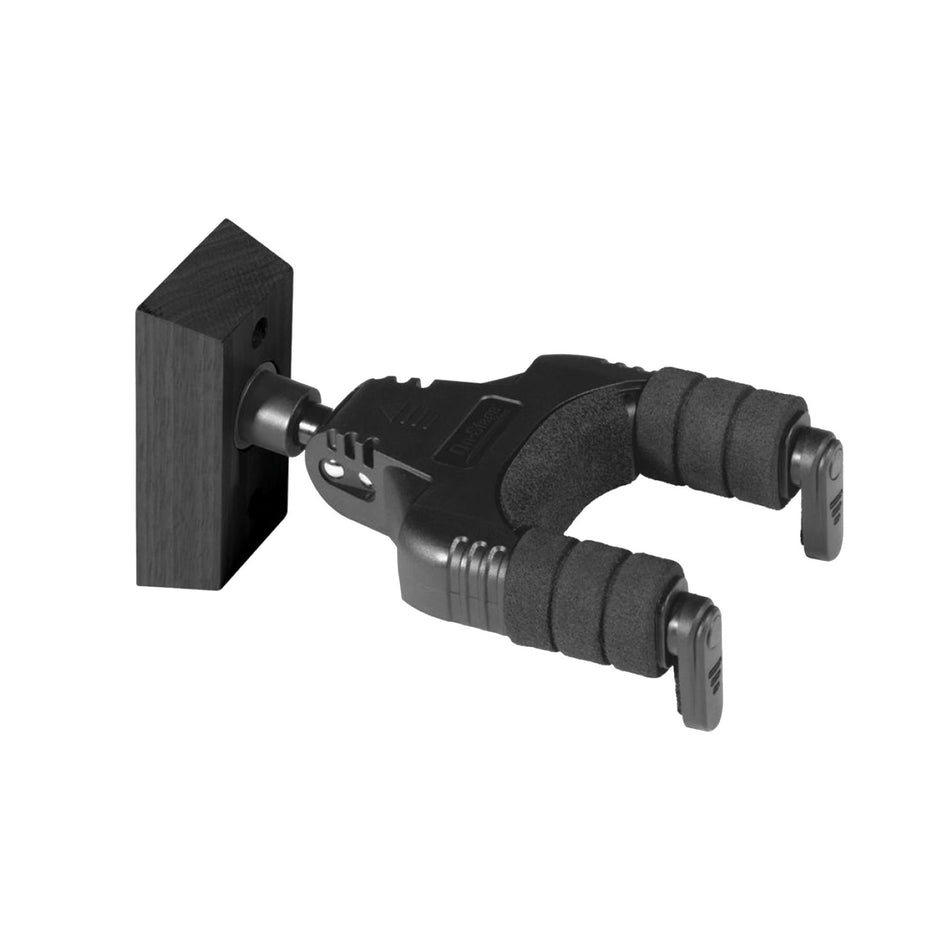 On-Stage GS8730BK Wood Wall Mount Locking Guitar Hanger, Black