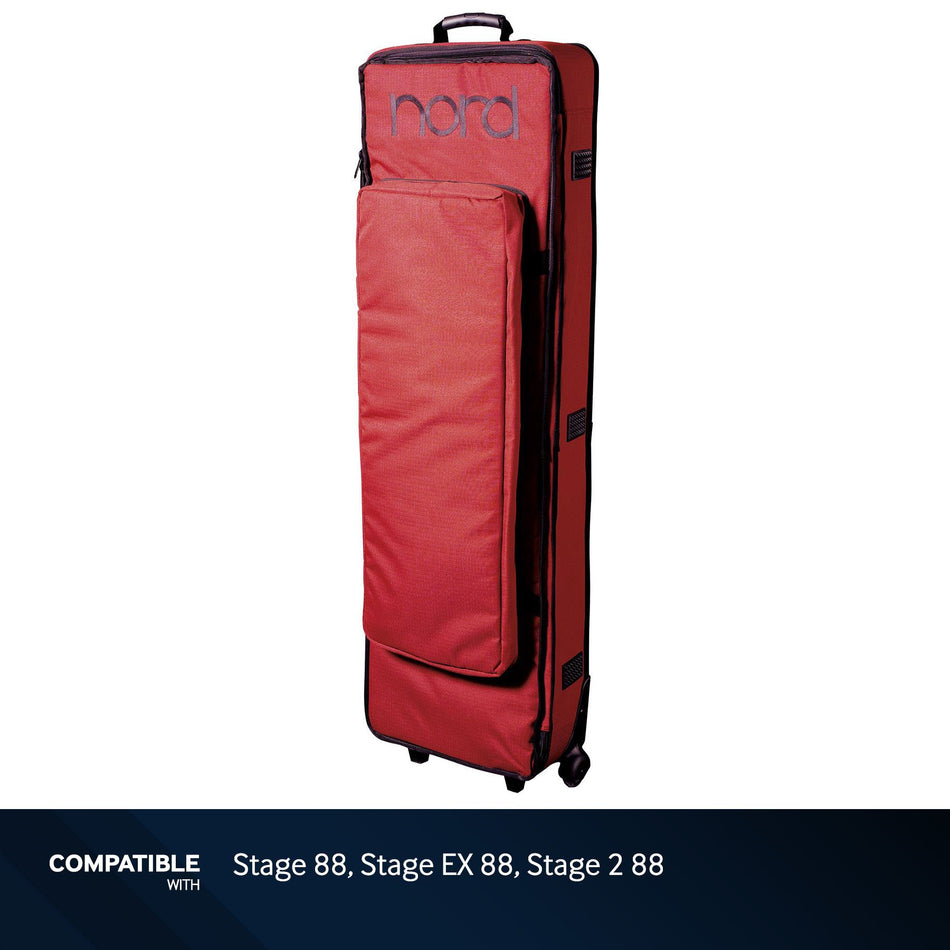Nord Keyboard Red Soft Case with Wheels for Stage 88, Stage EX 88, Stage 2 88