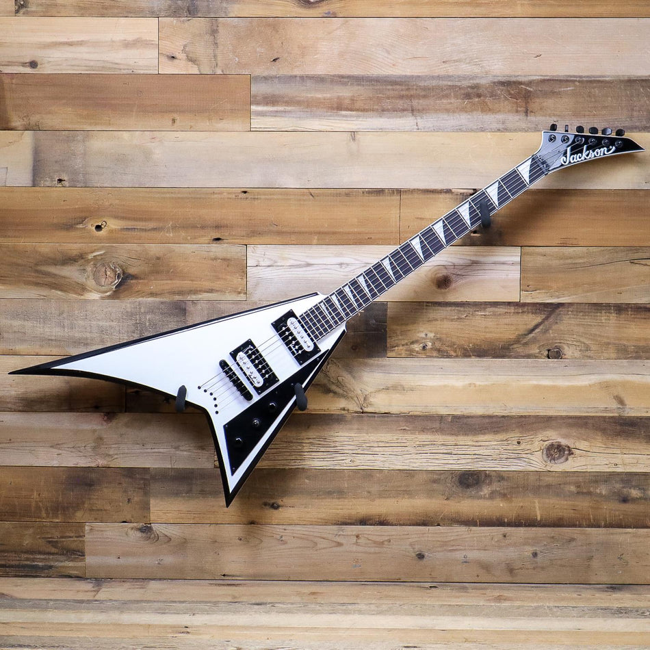 Jackson JS Series Rhoads JS32T Electric Guitar, White with Black Bevels