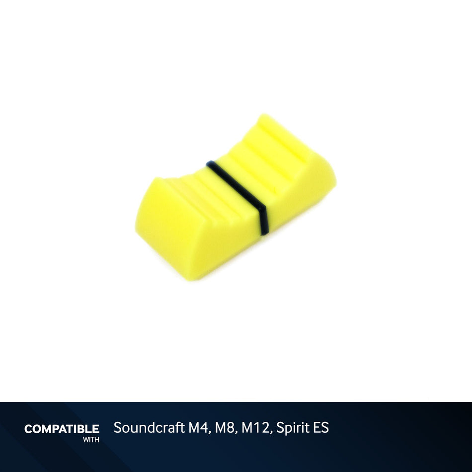 Soundcraft Yellow Fader Cap with Black Line for M4, M8, M12, Spirit ES