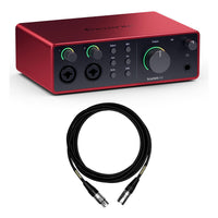 Focusrite Scarlett 4i4 (4th Gen) Audio Interface Bundle with Mogami XLR Cable