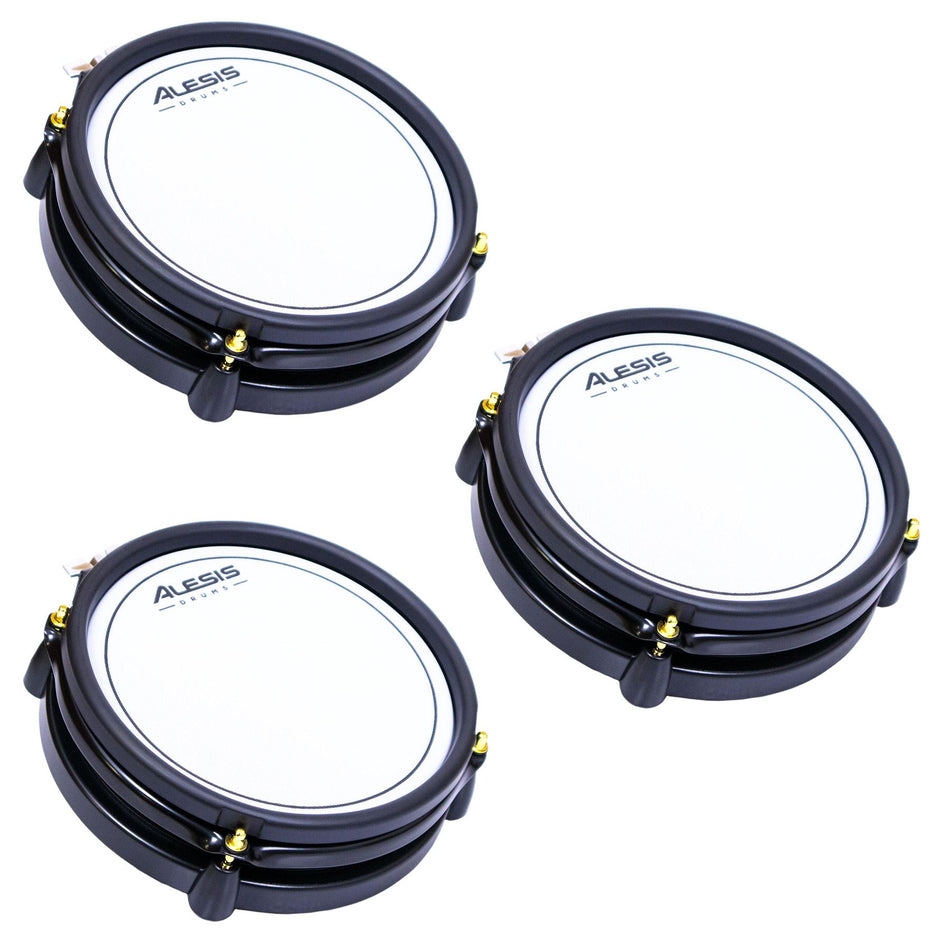 Alesis 8" Dual-Zone Drum Pad for Command Mesh SE, Surge Mesh SE - 3 Pack Bundle