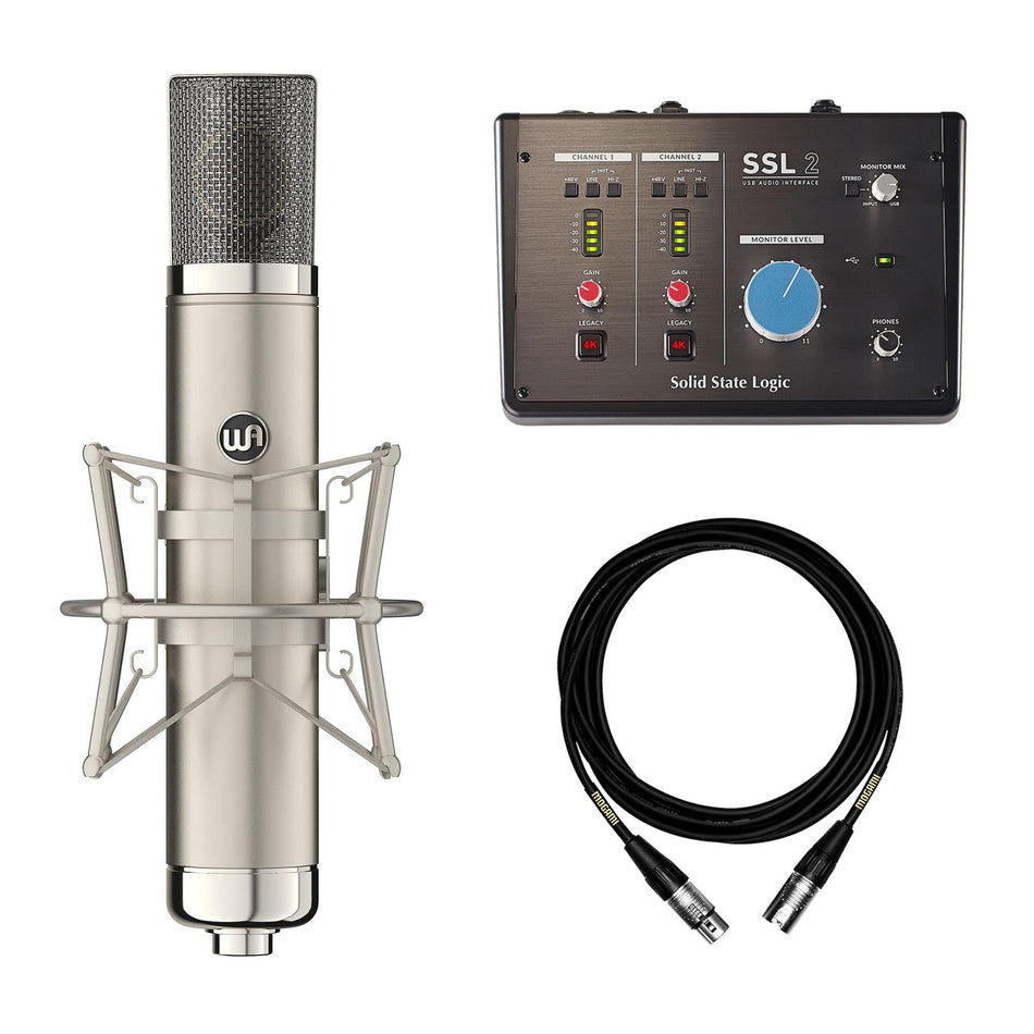 Warm Audio WA-CX12 Microphone w/ SSL2 Interface & Mogami XLR Cable Bundle
