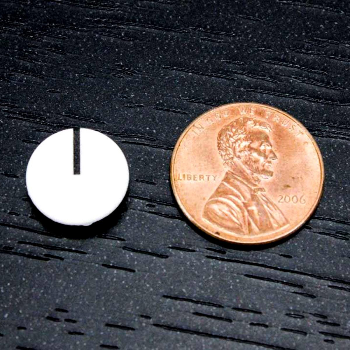 White Knob Cap with Line for DeltaLab Super Time Line ADM 512, ADM 2048