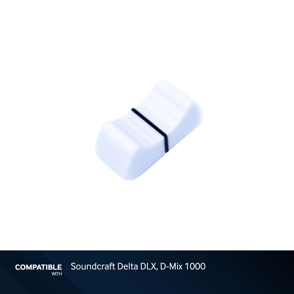 Soundcraft White Fader Cap with Black Line for Delta DLX, D-Mix 1000