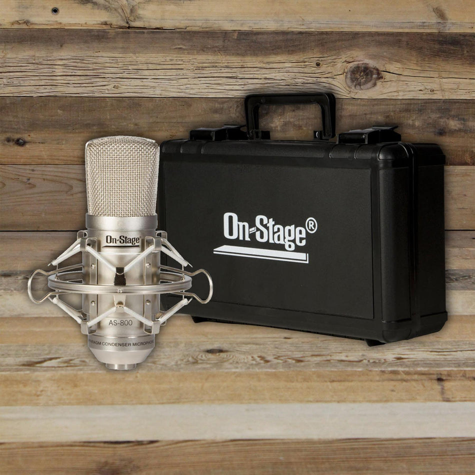 Open Box On-Stage AS800 Studio Condenser Microphone with Shockmount