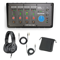 Solid State Logic SSL 12 USB Audio Interface Bundle with Audio-Technica ATH-M40x Headphones