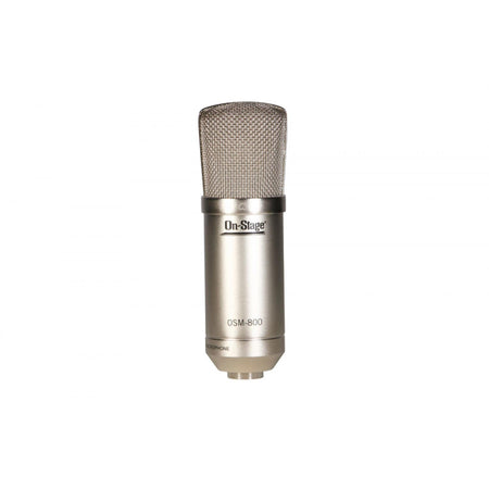 Stereo Pair of On-Stage AS800 Condenser Microphones with XLR Cables & Stands